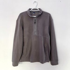 (M) GAP Men's loose-fitting half-zip microfleece sweater
